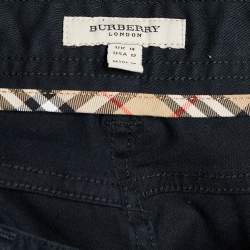 Burberry Black Cotton Straight Fit Jeans L/Waist 36"