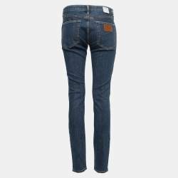 Pre Owned Burberry Blue Denim Mid Rise Skinny Jeans M Waist 30"