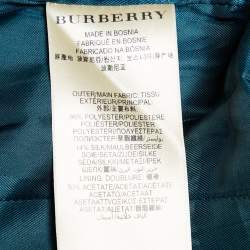 مملوكة مسبقًا Burberry Prorsum Green Synthetic & Silk Trench Coat M