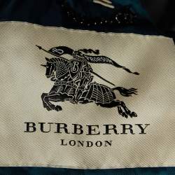 مملوكة مسبقًا Burberry Prorsum Green Synthetic & Silk Trench Coat M