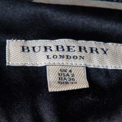 Pre Owned Burberry Black Silk Satin Button Front Shirt XS