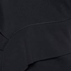 Burberry Black Cotton Knit Asymmetric Mini Dress S