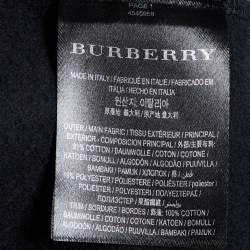 Burberry Black Cotton Knit Asymmetric Mini Dress S