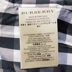 Pre Owned Burberry Black Crepe Buckle Front Blazer S