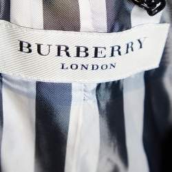 Pre Owned Burberry Black Crepe Buckle Front Blazer S