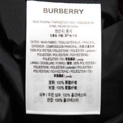 مملوكة مسبقًا Burberry Brown Checked Synthetic Hooded Zip Front Jacket XS