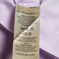 Pre Owned Burberry Brit Light Pink Cotton Button Front Shirt M