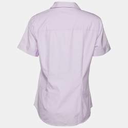 Pre Owned Burberry Brit Light Pink Cotton Button Front Shirt M