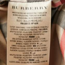 Pre Owned Burberry Beige Gabardine Double-Breasted Belted Trench Coat M