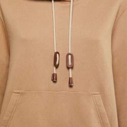Burberry Beige Cotton Vintage Check Patterned Hoodie S