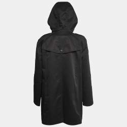 Pre Owned Burberry Brit Black Synthetic Bowpack Hooded Jacket M