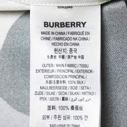 Burberry Multicolor Printed Silk Long Sleeve Shirt XS