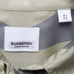 Burberry Multicolor Printed Silk Long Sleeve Shirt XS