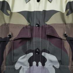 Burberry Multicolor Printed Silk Long Sleeve Shirt XS