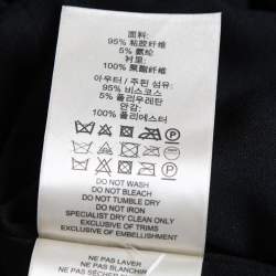 Pre Owned Burberry Black Sequin Embellished Crepe Flared Short Dress M