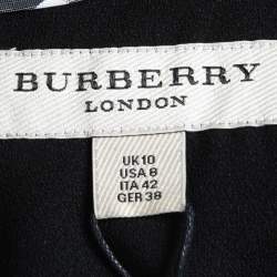 Pre Owned Burberry Black Sequin Embellished Crepe Flared Short Dress M