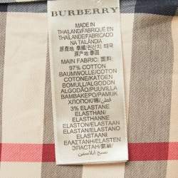 Pre Owned Burberry Beige Nova Check Cotton Button Front Full Sleeve Shirt XL