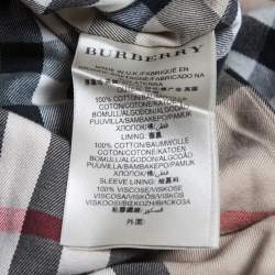 Pre Owned Burberry Beige Cotton Belted Double Breasted Coat M