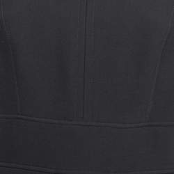 Pre Owned Burberry Black Crepe Wool Sleeveless Top M