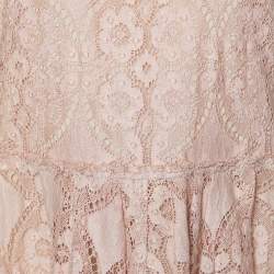 مملوكة مسبقًا Burberry  Pink Lace Midi Dress M