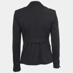 مملوكة مسبقًا Burberry Black Wool Single Breasted Blazer S