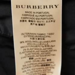 مملوكة مسبقًا Burberry Black Wool Single Breasted Blazer S