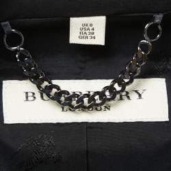 مملوكة مسبقًا Burberry Black Wool Single Breasted Blazer S