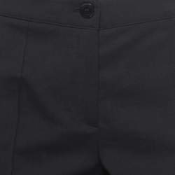 Pre Owned Burberry Black Wool Flared Trousers S