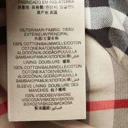 Pre Owned Burberry Beige Gabardine Belted Mid-Length Trench Coat M