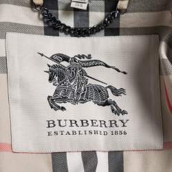 Pre Owned Burberry Beige Cotton Double Breasted Belted Trench Coat M