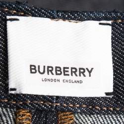 Pre Owned Burberry Dark Blue Denim High Waist Jeans S Waist 26"
