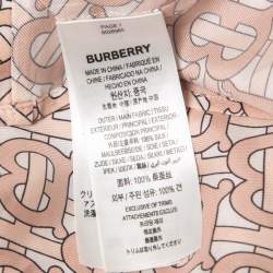 Burberry Pink Tb Monogram Printed Silk Shirt M