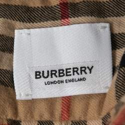 Pre Owned Burberry Beige Nova Check Patterned Cotton Flannel Shirt S