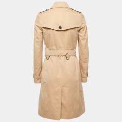 Burberry Beige Cotton Belted Trench Coat XS