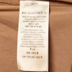 Burberry Brown Checked Cotton Belted Shirt Dress M