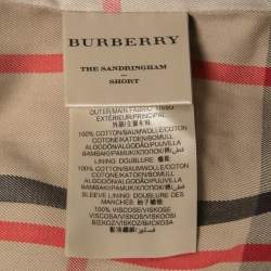 مملوكة مسبقًا Burberry Red Cotton Double-Breasted Short Trench Coat M