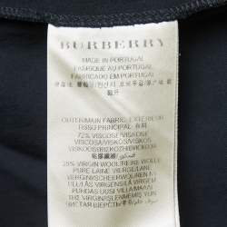 Pre Owned Burberry Black Crepe Trousers S 