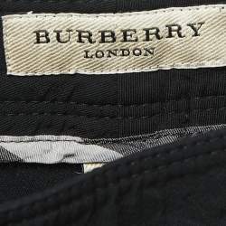 Pre Owned Burberry Black Crepe Trousers S 
