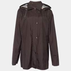 Burberry Brown Polyester Double Lined Hooded Kayla Jacket L