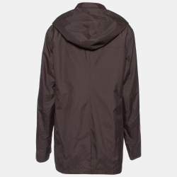 Burberry Brown Polyester Double Lined Hooded Kayla Jacket L