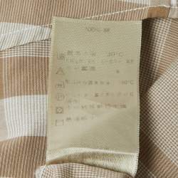 Pre Owned Burberry Brown Plaid Cotton Button Front Sleeveless Shirt M
