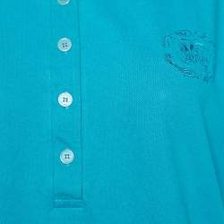 Pre Owned Burberry Green Cotton Pique Polo T-Shirt L