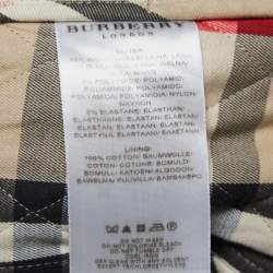 Burberry Black Patterned Wool Zip Front Belted Jacket S