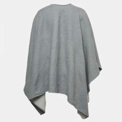 Burberry Grey Check Wool Reversible Cape One Size
