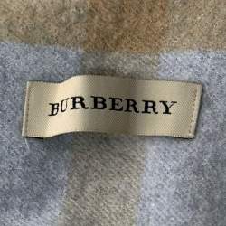 Burberry Grey Check Wool Reversible Cape One Size
