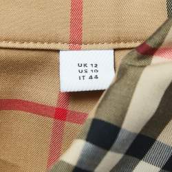 Burberry Brown Vintage Check Cotton button Front Shirt M