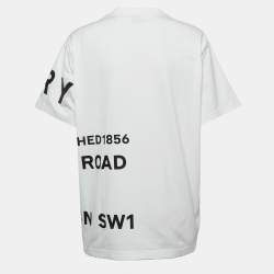 Burberry White Horseferry Print Half Sleeve T-Shirt M