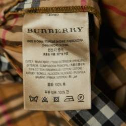 Pre Owned Burberry Beige Vintage Checked Cotton Shorts XS