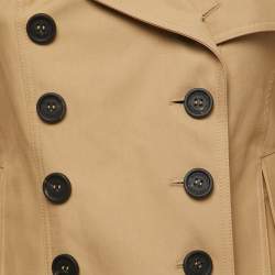 Burberry Beige Gabardine Double Breasted Trench Coat S