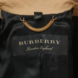 Burberry Beige Gabardine Double Breasted Trench Coat S